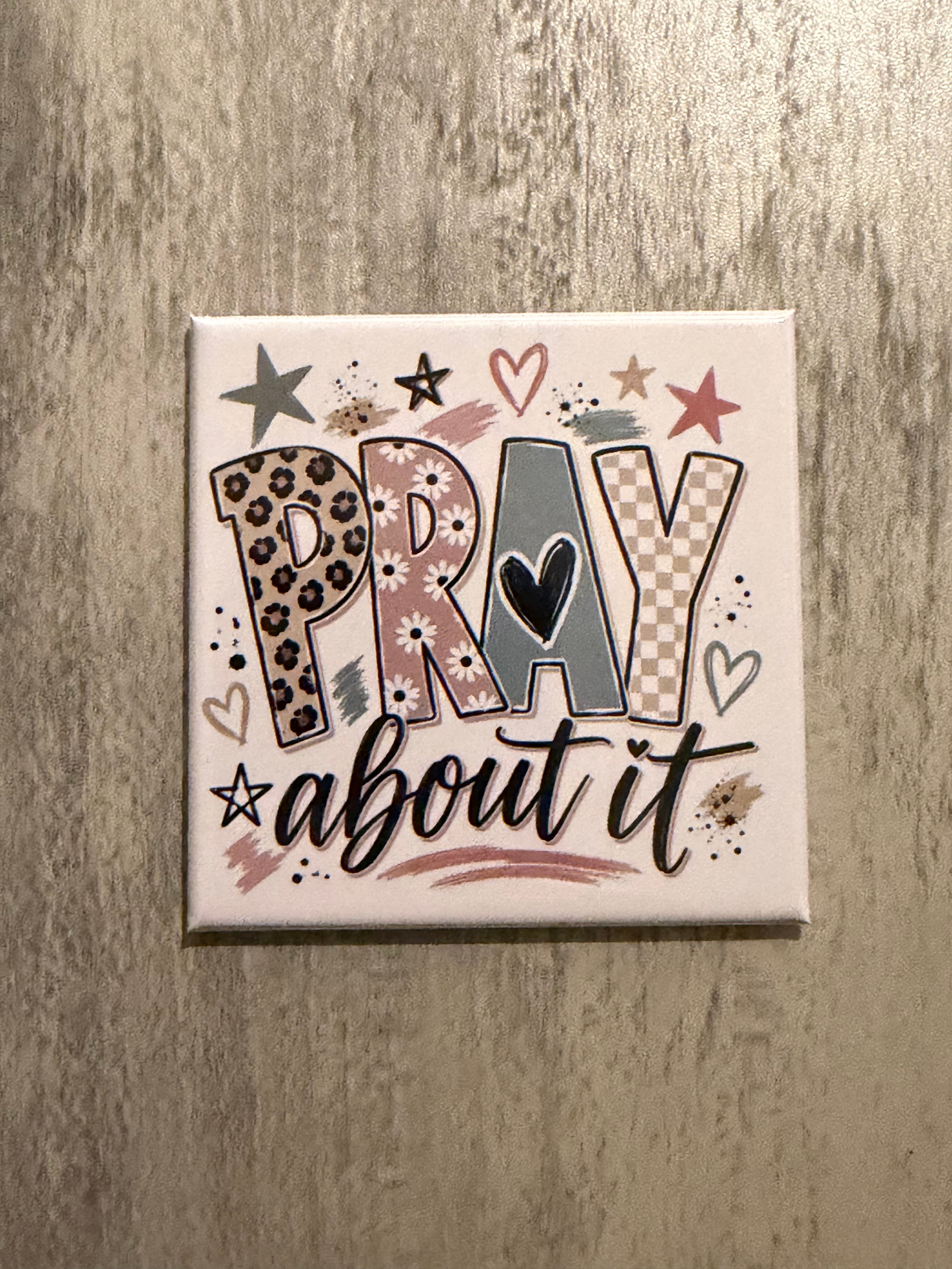 2.5x2.5 Pray About It Photo Magnet