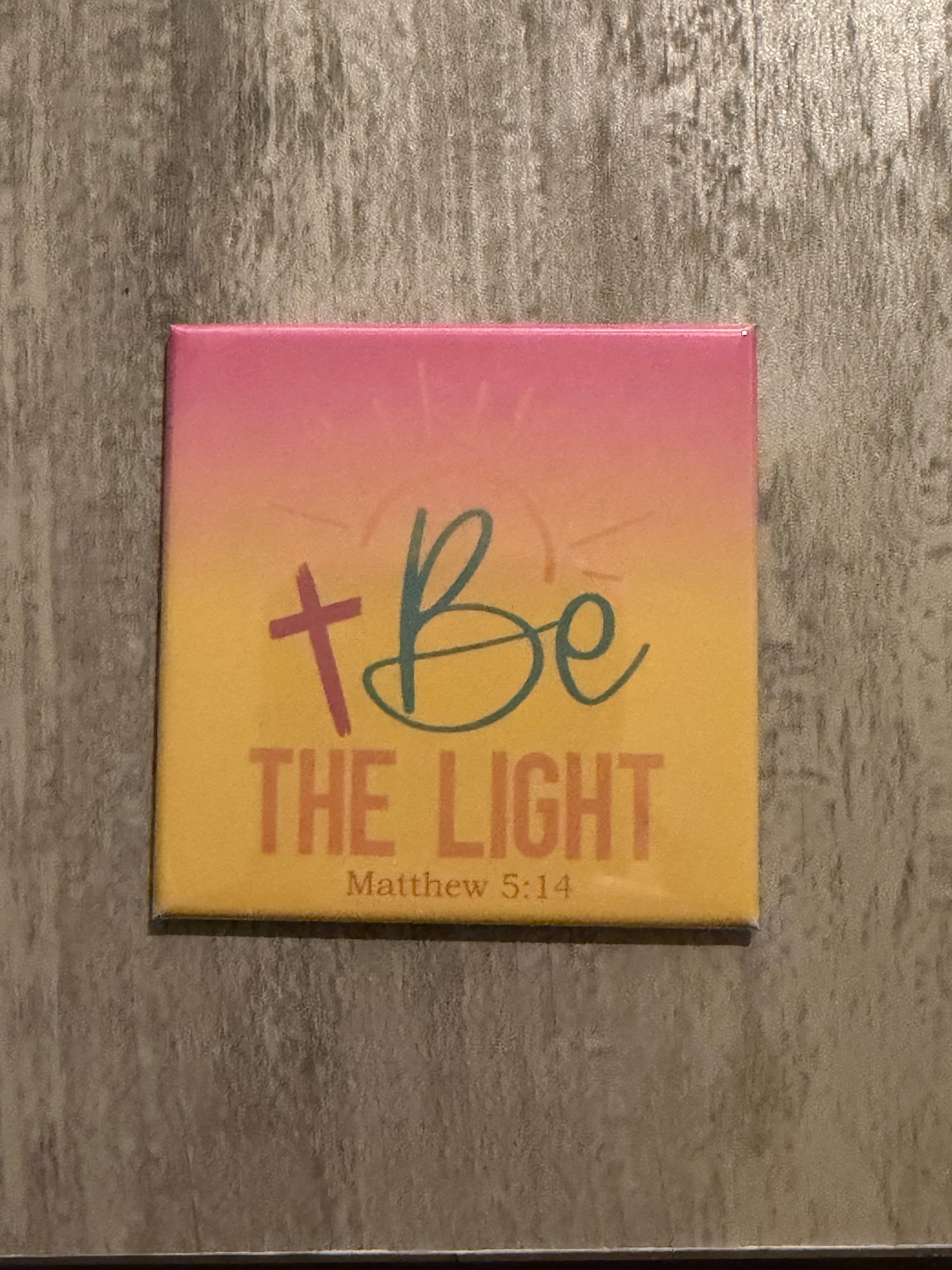 2.5x2.5 Be The Light Photo Magnet
