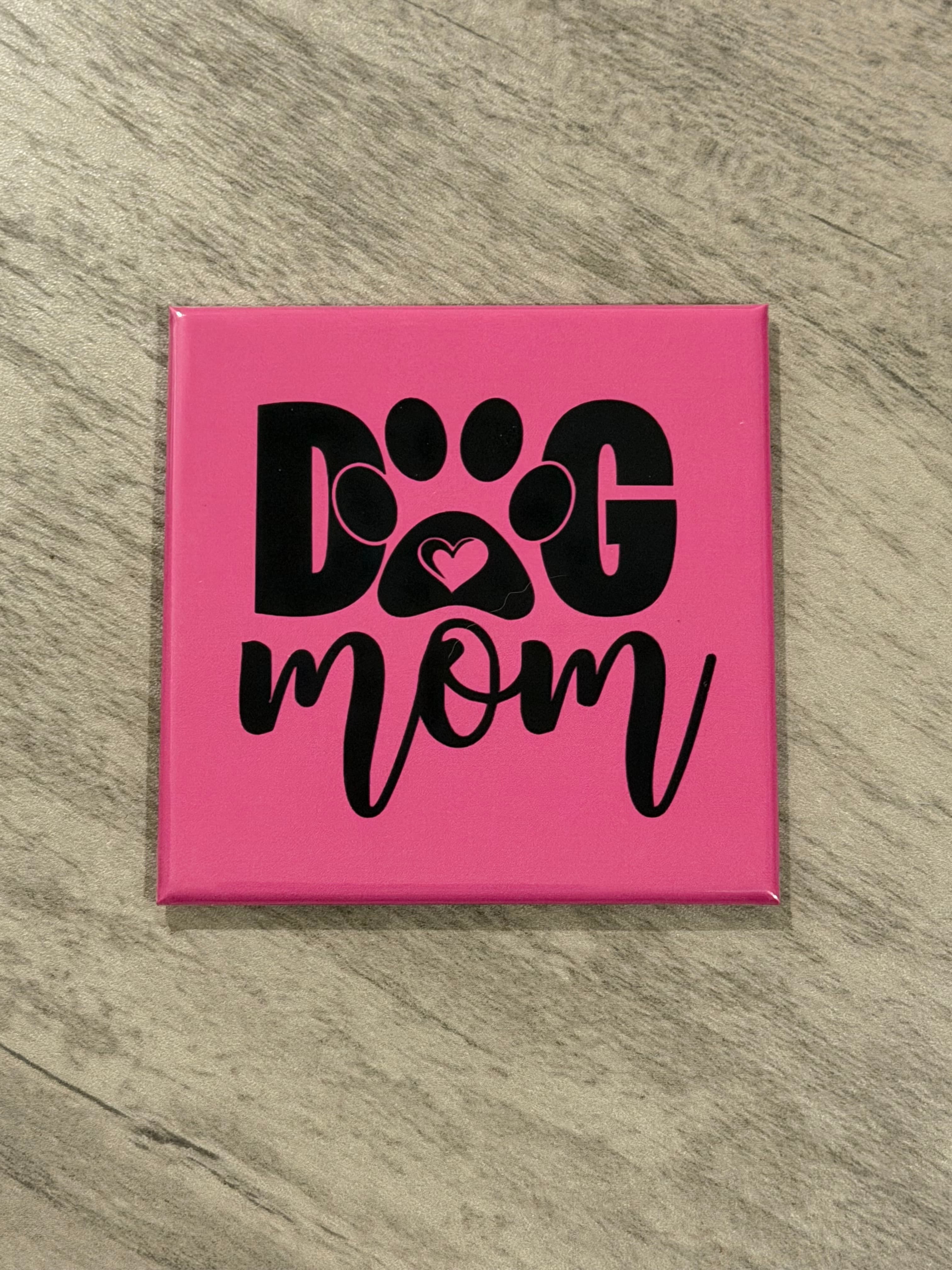 2.5x2.5 Dog Mom Photo Magnet